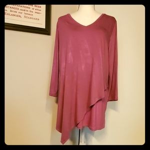 LOGO by Lori Goldstein V-Neck Top